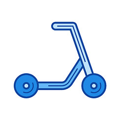 Image showing Kick scooter line icon.