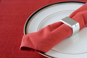 Image showing napkin on the plate