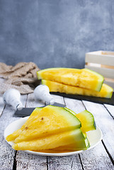 Image showing yellow watermelon