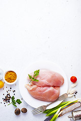 Image showing raw chicken fillet