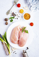 Image showing raw chicken fillet