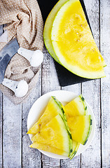 Image showing yellow watermelon