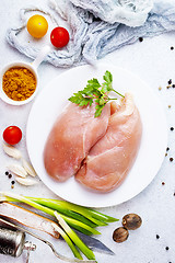 Image showing raw chicken fillet