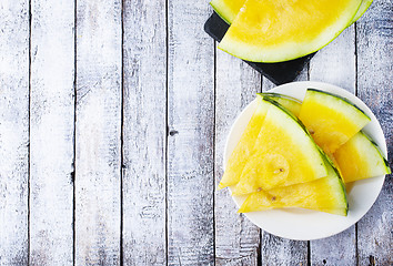 Image showing yellow watermelon