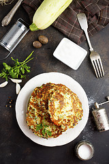 Image showing zucchini pancakes