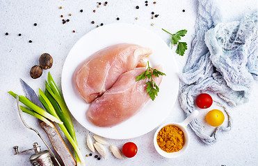 Image showing raw chicken fillet