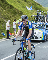 Image showing The Cyclist Zakkari Dempster on Col de Peyresourde - Tour de Fra