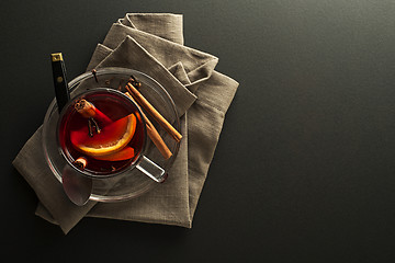 Image showing Mulled red wine with spices 