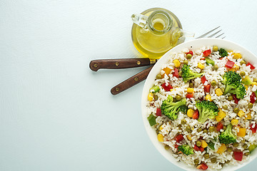 Image showing Rice salad vegetable