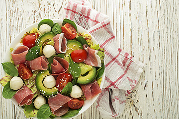 Image showing Salad prosciutto