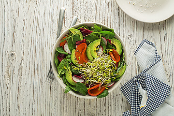 Image showing Salad alfalfa sprouts