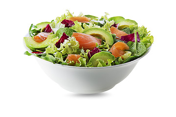 Image showing Salad salmon