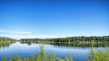 Image showing Lake scene with vibrant color