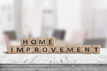 Image showing Home improvement sign in a bright room