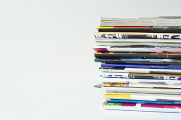 Image showing Pile of magazines