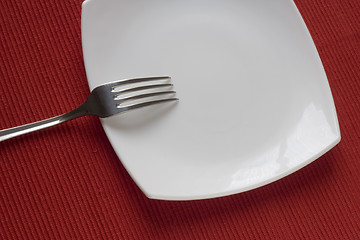 Image showing fork and plate