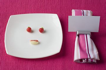 Image showing funny face plate