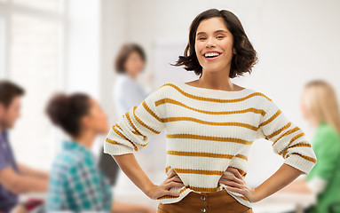 Image showing student girl with hands on hips at school