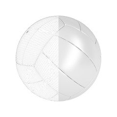 Image showing 3D model of volleyball ball