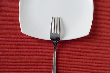 Image showing fork and plate