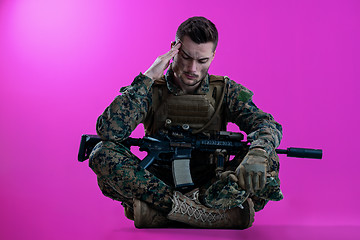 Image showing soldier with problems