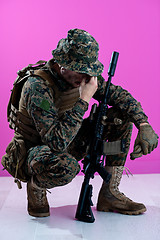 Image showing soldier with problems