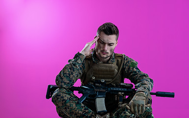 Image showing soldier with problems