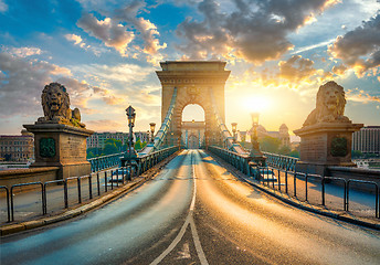 Image showing Chain Bridge in Budapest