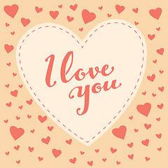 Image showing Vector Illustration Valentine Day Greeting Card