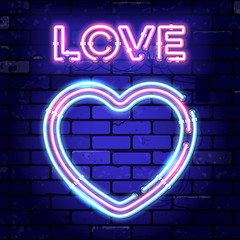 Image showing Valentines Day Neon Signboard