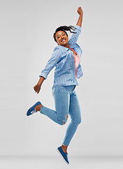 Image showing happy african american woman dancing