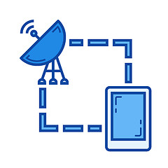 Image showing Satellite phone line icon.