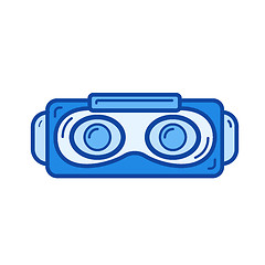 Image showing Virtual reality line icon.