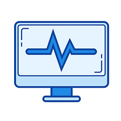 Image showing Data analysis line icon.