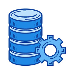 Image showing Database configuration line icon.