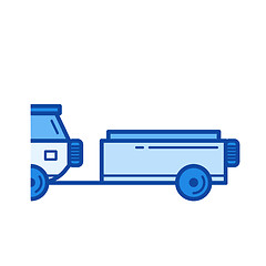 Image showing Car trailer line icon.