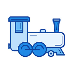 Image showing Locomotive line icon.