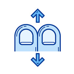 Image showing Two-finger scrolling line icon.