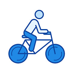 Image showing Road bike line icon.