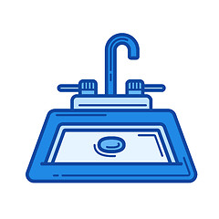 Image showing Sink line icon.