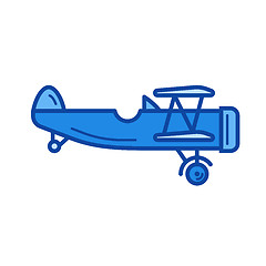 Image showing Vintage plane line icon.