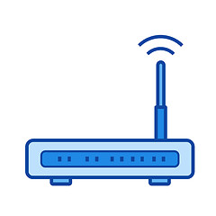 Image showing Wifi router line icon.