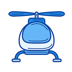 Image showing Helicopter line icon.