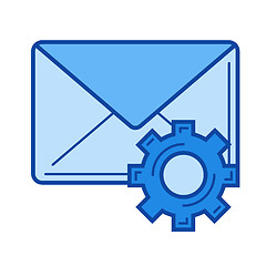 Image showing Email settings line icon.