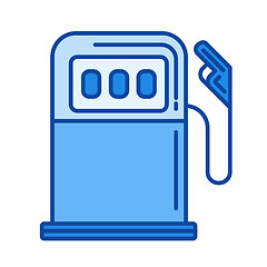 Image showing Gas station line icon.