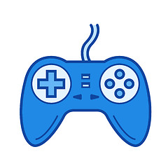 Image showing Game pad line icon.