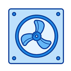 Image showing Computer fan line icon.