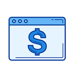 Image showing Monetization line icon.