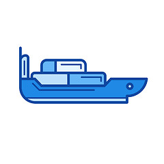 Image showing Motor boat line icon.