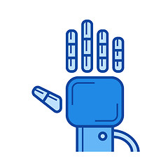 Image showing Tracking glove line icon.